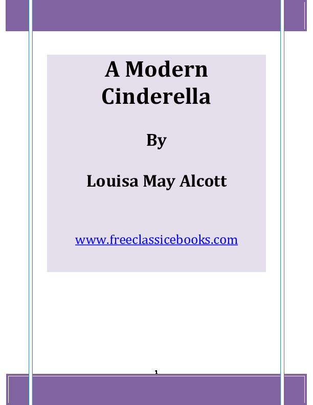 A Modern Cinderella by Louisa May Alcott PDF download