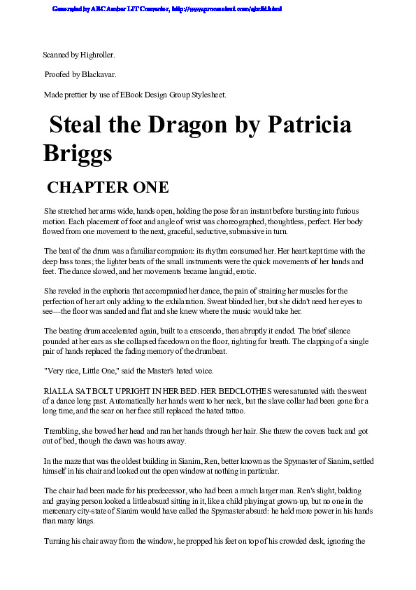 Sianim 02 Steal The Dragon By Patricia Briggs PDF Download