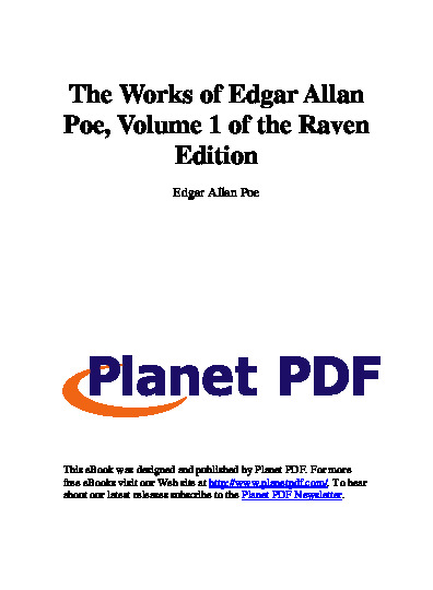 edgar allan poe essays pdf