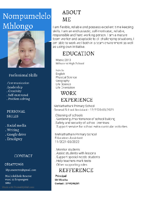 Resume Format PDF download